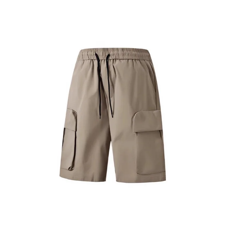 

Men's Drawstring Waist Cargo Shorts Multi Pockets Casual Summer Quick Dry Shorts