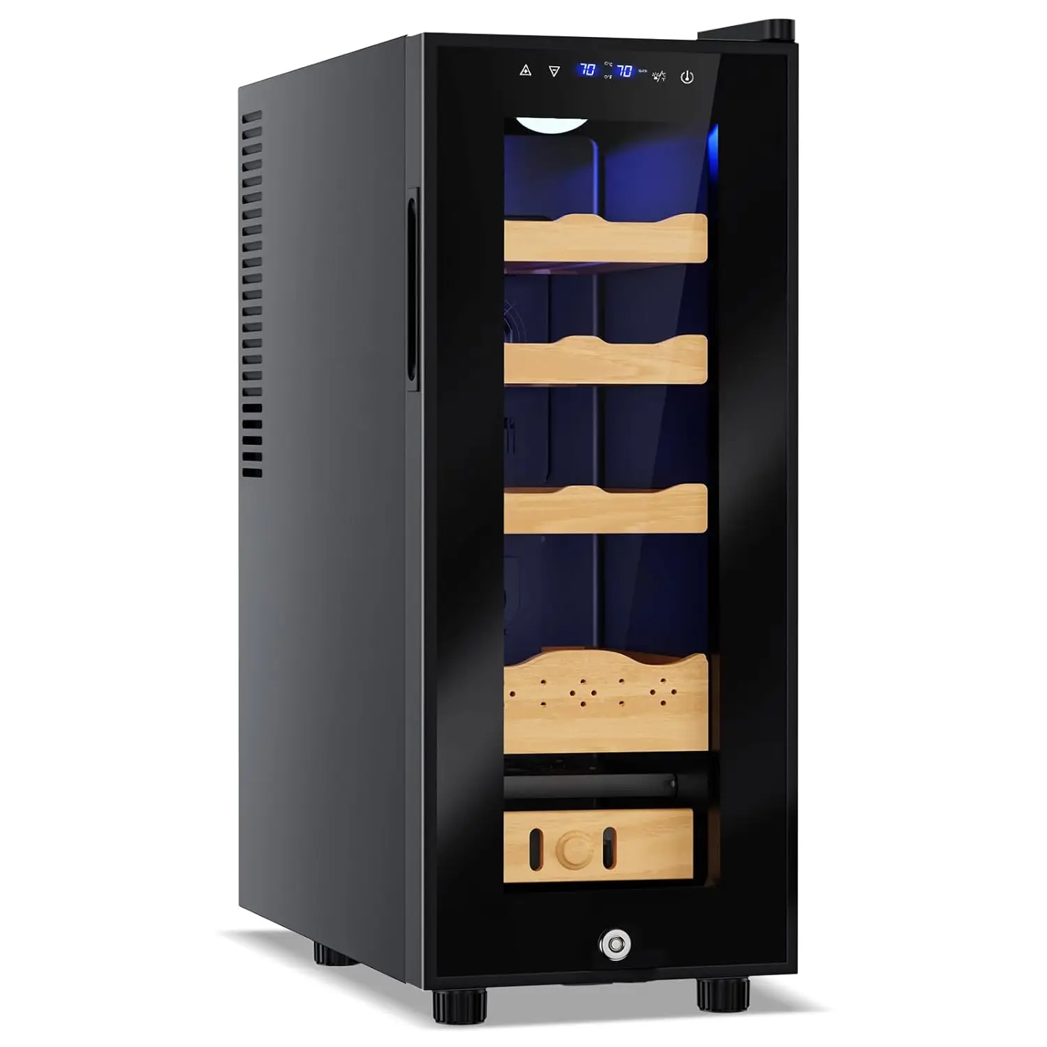 

Electric Humidor-35L Cooling & Heating Humidor Smart Touch Control Humidity & Temp Humidors wtih Spanish Cedar Wood, Customized