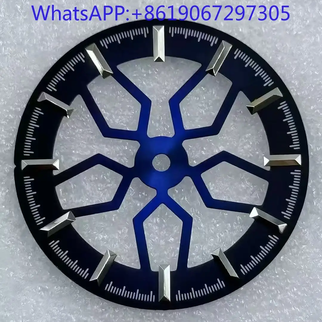 Nuevos accesorios de reloj, esfera de hueso de rueda hueca literal de 31,8mm, sin luz luminosa, adecuada para el movimiento NH70/NH38