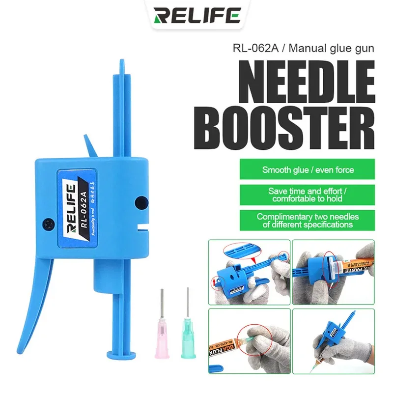 

RELIFE RL-062A Manual Glue Gun/10CC for 10CC Syringe Oil, Solder Paste, UV Solder Mask Oil, Structural Adhesive