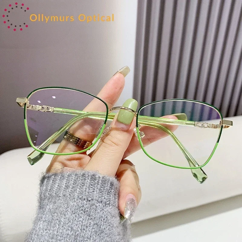 

Ollymurs Women Fashion Progressive Photochromic Anti Blue Light Prescription Reading Glasses Glasses Myopia Customized Eyeglasse