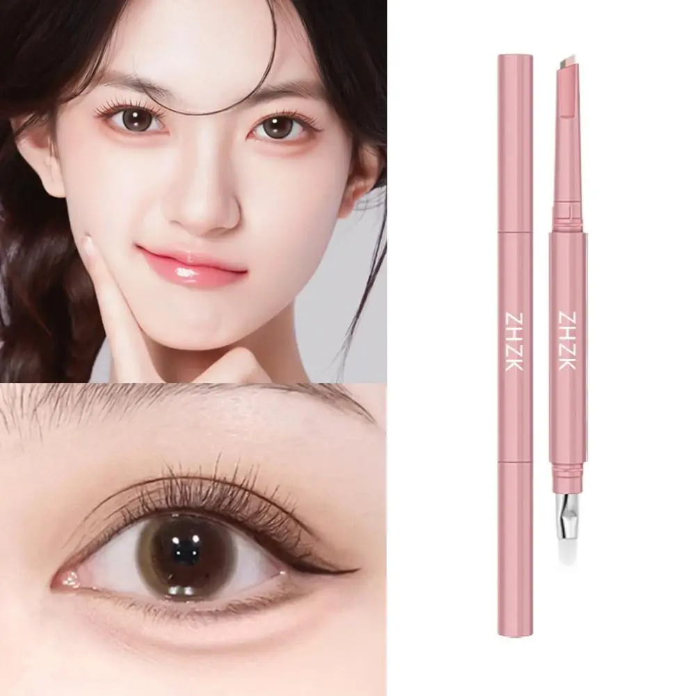 Zwei-in-eins doppelseitige Auge Tasche Bleistift Natürliche Verbergen Seidenraupe Aufhellung Wasserdicht Stift Augenlid wischfest Lange- T5N6