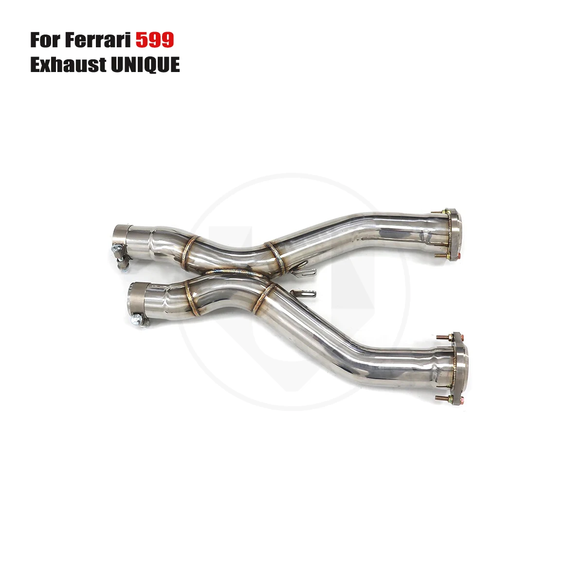 UNIQUE Exhaust Middle Section Stainless Steel Front Tube for Ferrari 599 V12 6.0L X Pipe Car Vehicle Engine Performance System