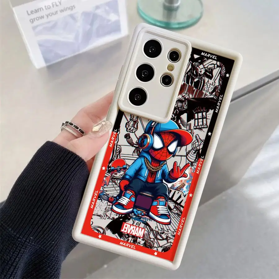 حافظة لهاتف سامسونج جالاكسي S22 S25 Ultra S24 Plus S23 FE S21 S25 Edge S24Ultra S20FE من Marvel Sipiderman #6