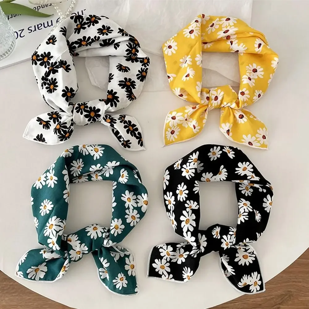 

Retro 70*70cm Hair Scarf Multiple Styles Cotton Linen Hairbands Sun Protection Neck Protection Hijab Women Apparel Accessories