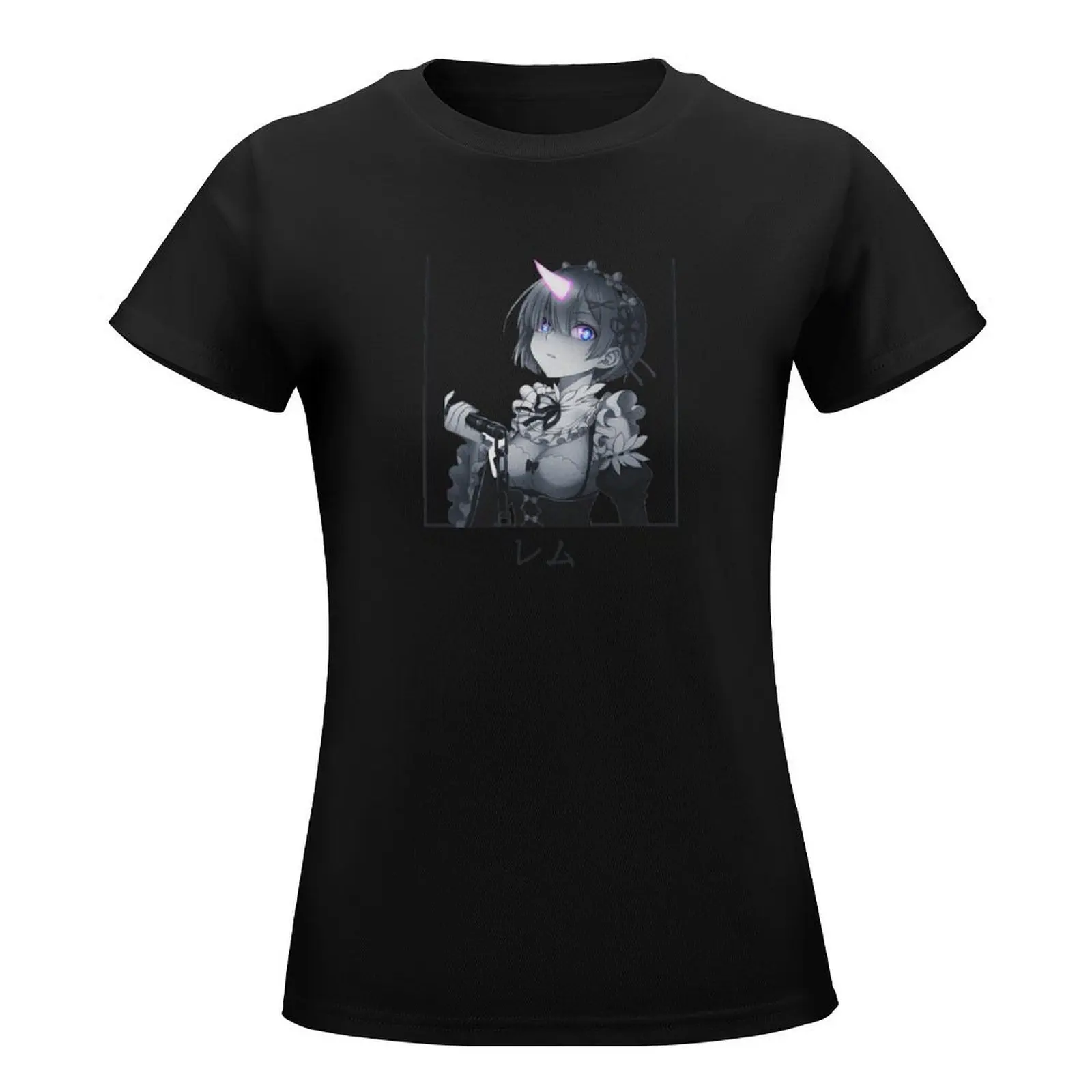 Re:Zero - Demon Rem T-Shirt oversized funny tees woman t shirt