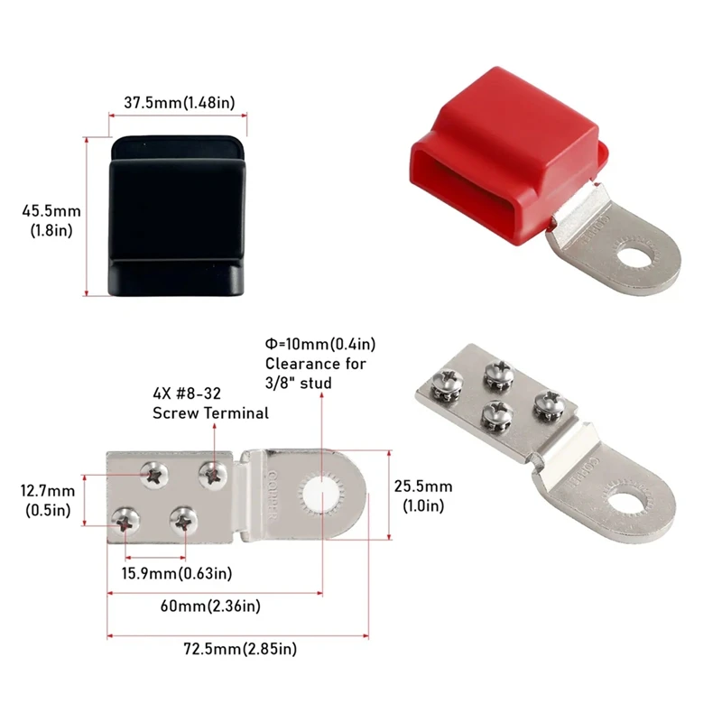 Super Sale 32V 100A Battery Terminal Mount 2340 Bus Bars with Stainless Screws