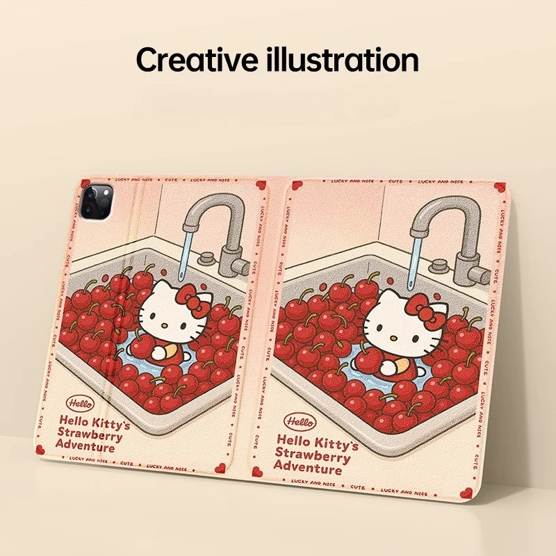 حافظة هالو كيتي لهاتف سامسونج جالاكسي تاب S7 S8 A9 S9 S10 S11 FE PLUS 11 12.4 13.1 بوصة غطاء لوحي A8 10.5in حافظة واقية