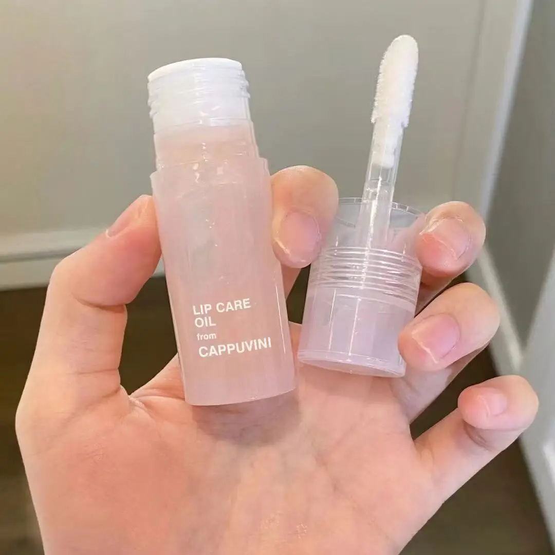 Perzik Melk Honing Lipolie Verlicht Droog Hydraterende Lipgloss Vervaagt Liplijnen Water Lichte Lippen Grote Opzetborstel Schattig