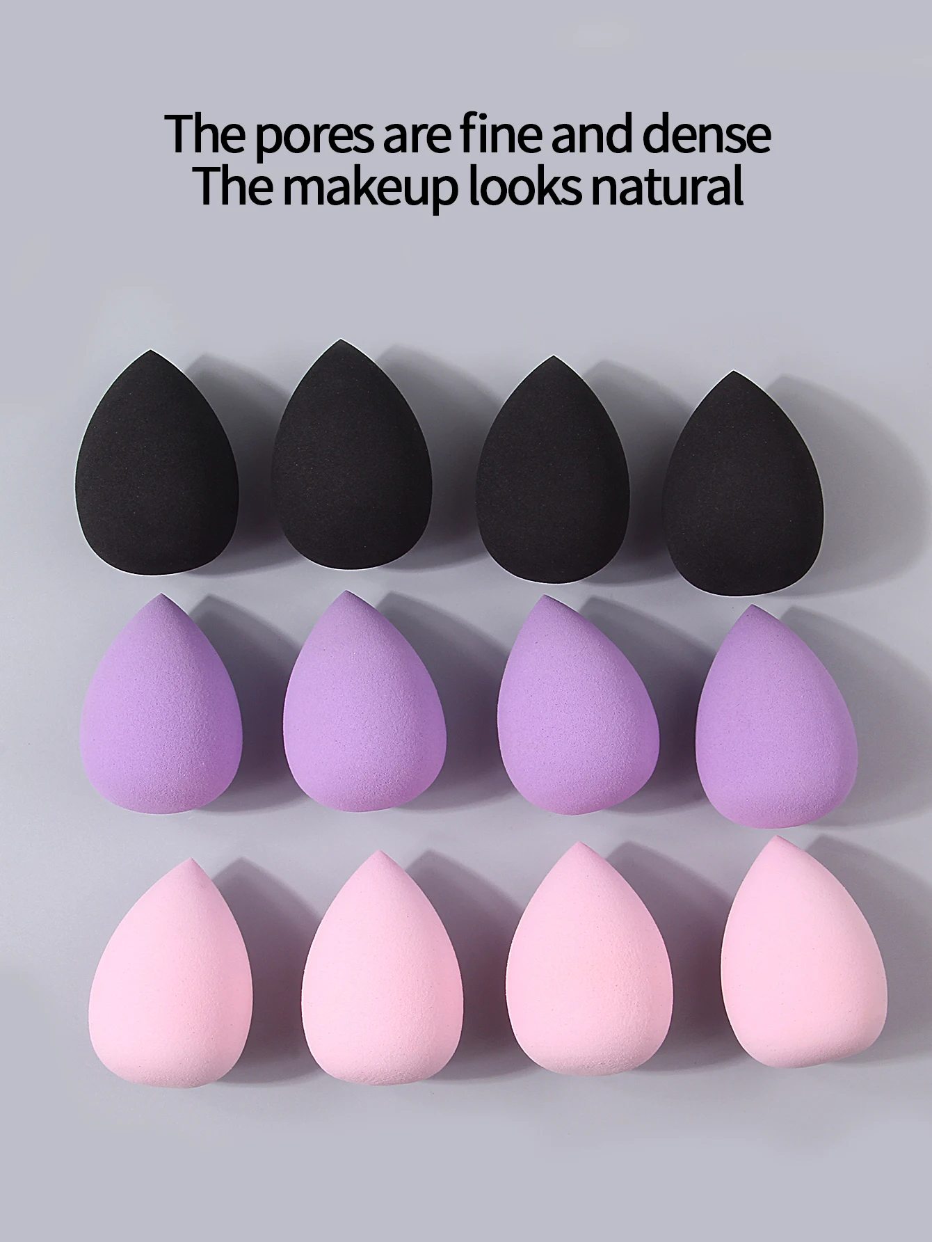 عرض خاص: 12 إسفنجة مكياج ناعمة ونطاطة على شكل قطرة ماء، بيضة مكياج سائلة جافة ورطبة مزدوجة الأغراض