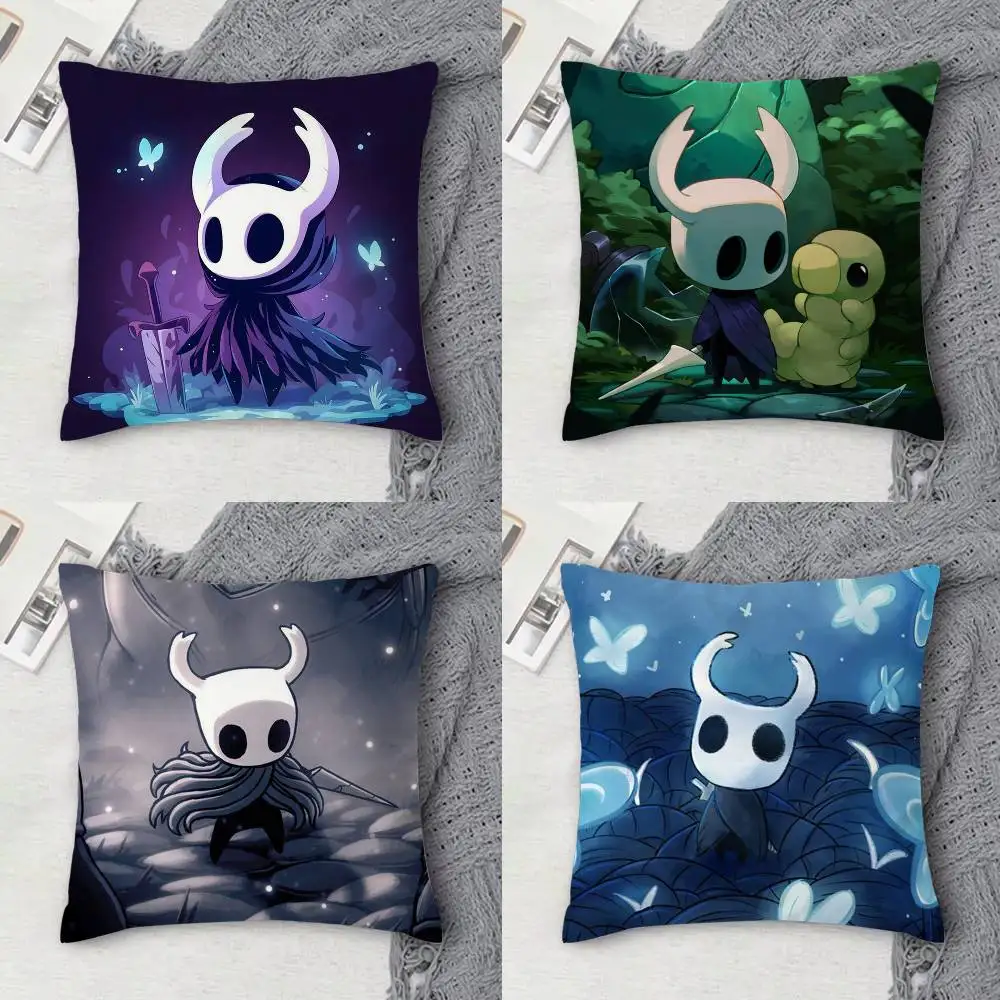 

H-Hollow Knight Double-sided Printed Square Decorative Cushion Cover for Sofa Living Room Home Decor