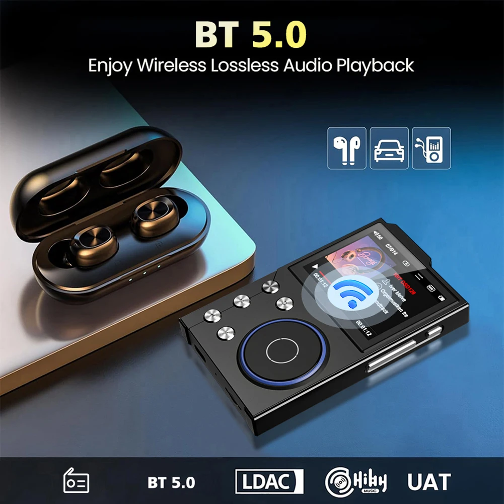 HiFi MP3 Player Lossless DSD Digital Audio Music Player Bluetooth-Compatible 5.3 Portable Audio Player Support Up To 256GB