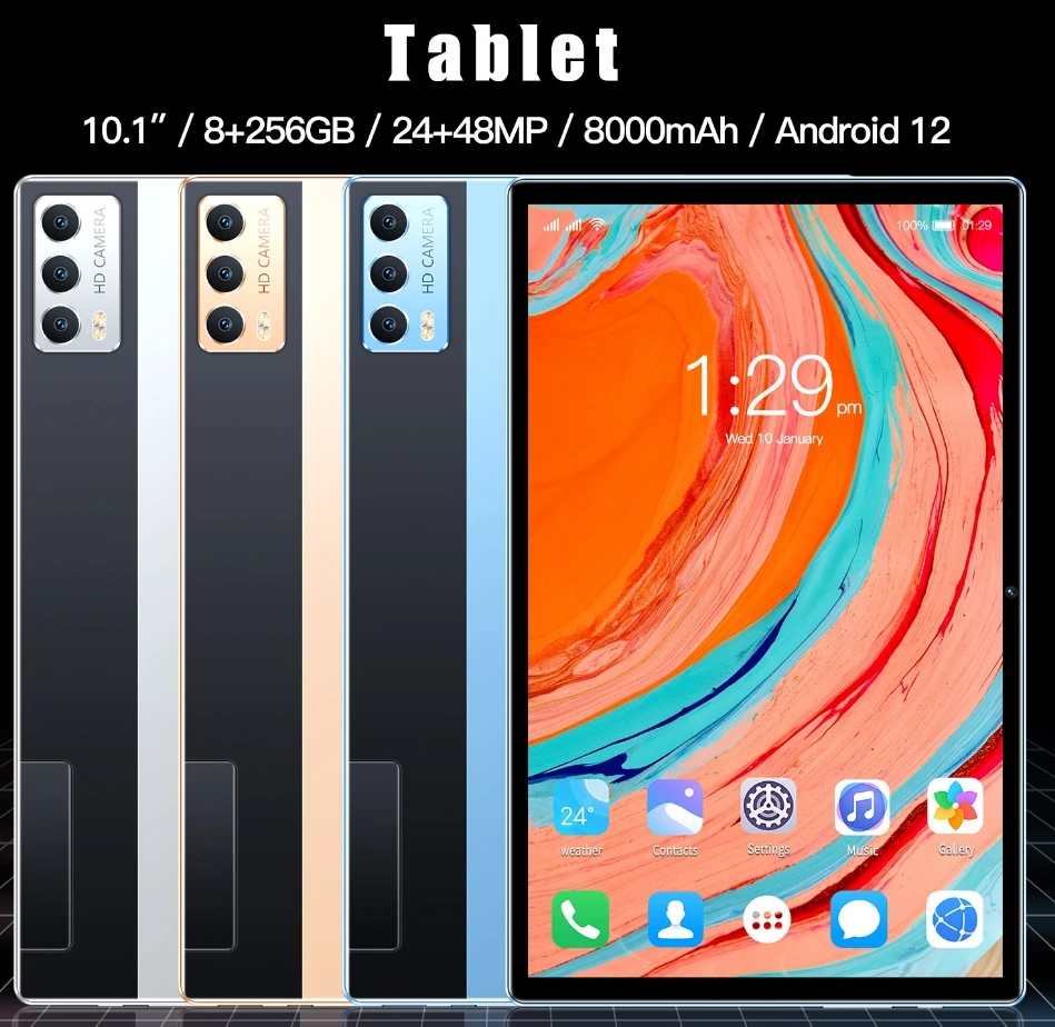 

Новинка 2024, умный планшет X11Pro Android 12, 10,1-дюймовый телефон, полная сеть, поддержка Wi-Fi, Bluetooth-планшет [8 ГБ + 10,1 ГБ]