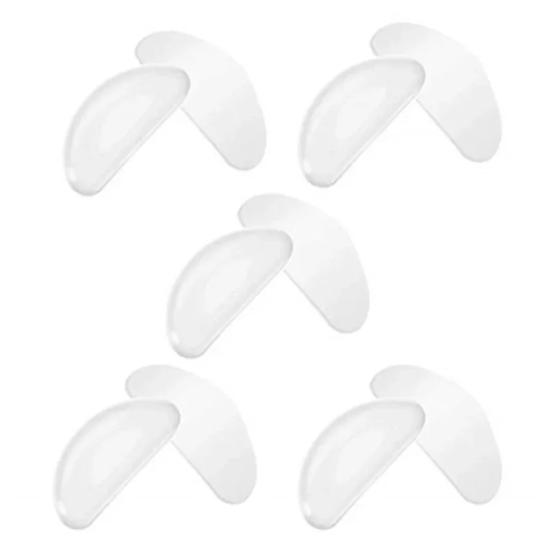 Coussinets adhésifs en silicone pour lunettes, tampons antarcteurs transparents non alds, accessoires de lunettes, 10 pièces, 20 pièces