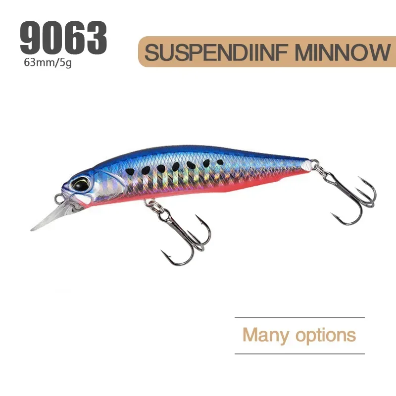 1PCS Suspending Minnow Fishing Lure 63MM/5G Wobblers Artificial Japanese Professional Hard Bait Winter Deep Sea Fishing Tackle