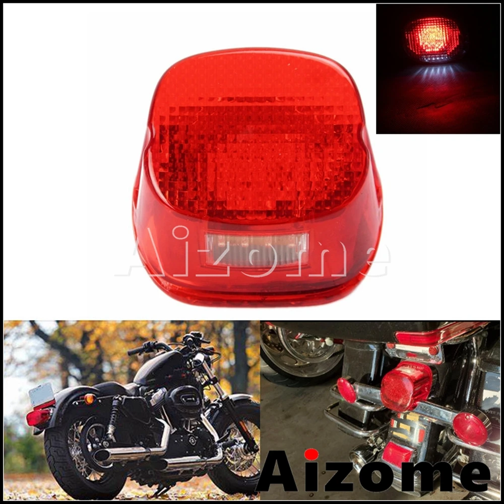 Red LED Tailight Rear Brake Stop Lamp Tail Lights For Harley Touring Dyna Sportster XL 1200 883 Forty-Eight Seventy-Two SuperLow