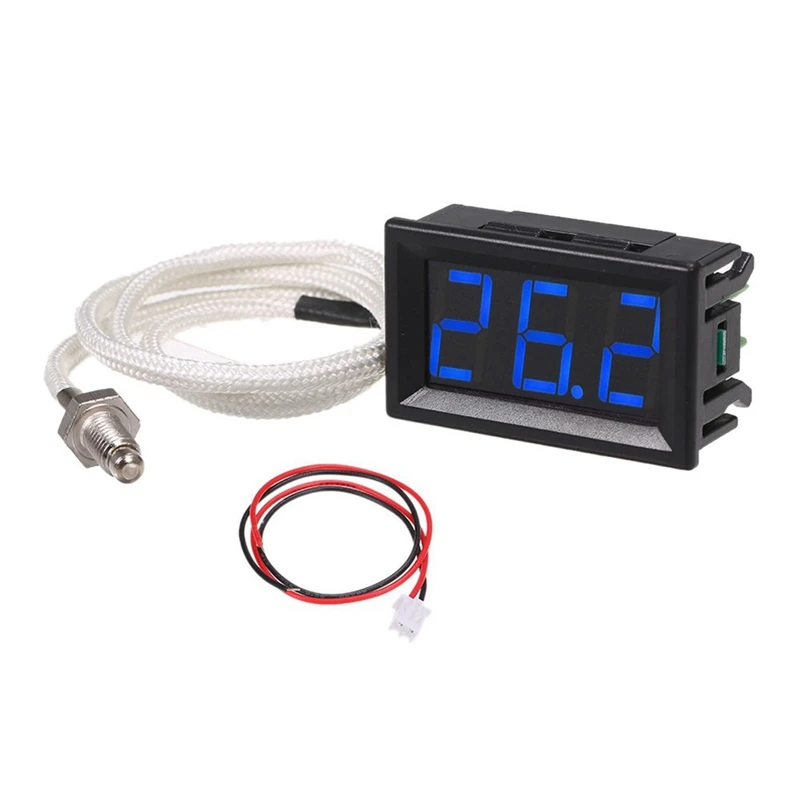 FULL-Industrial High Temperature K-Type M6 Thermocouple Thermometer DC12V -30-800℃ Digital Temperature Meter Tester