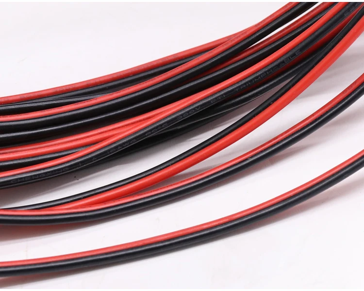 5m/10m/20m UL2468 2 Pins Electrical Wire Tinned Copper Insulated PVC Extension LED Strip Cable 16/18/20/22/24/26/28/30 Gauge AWG