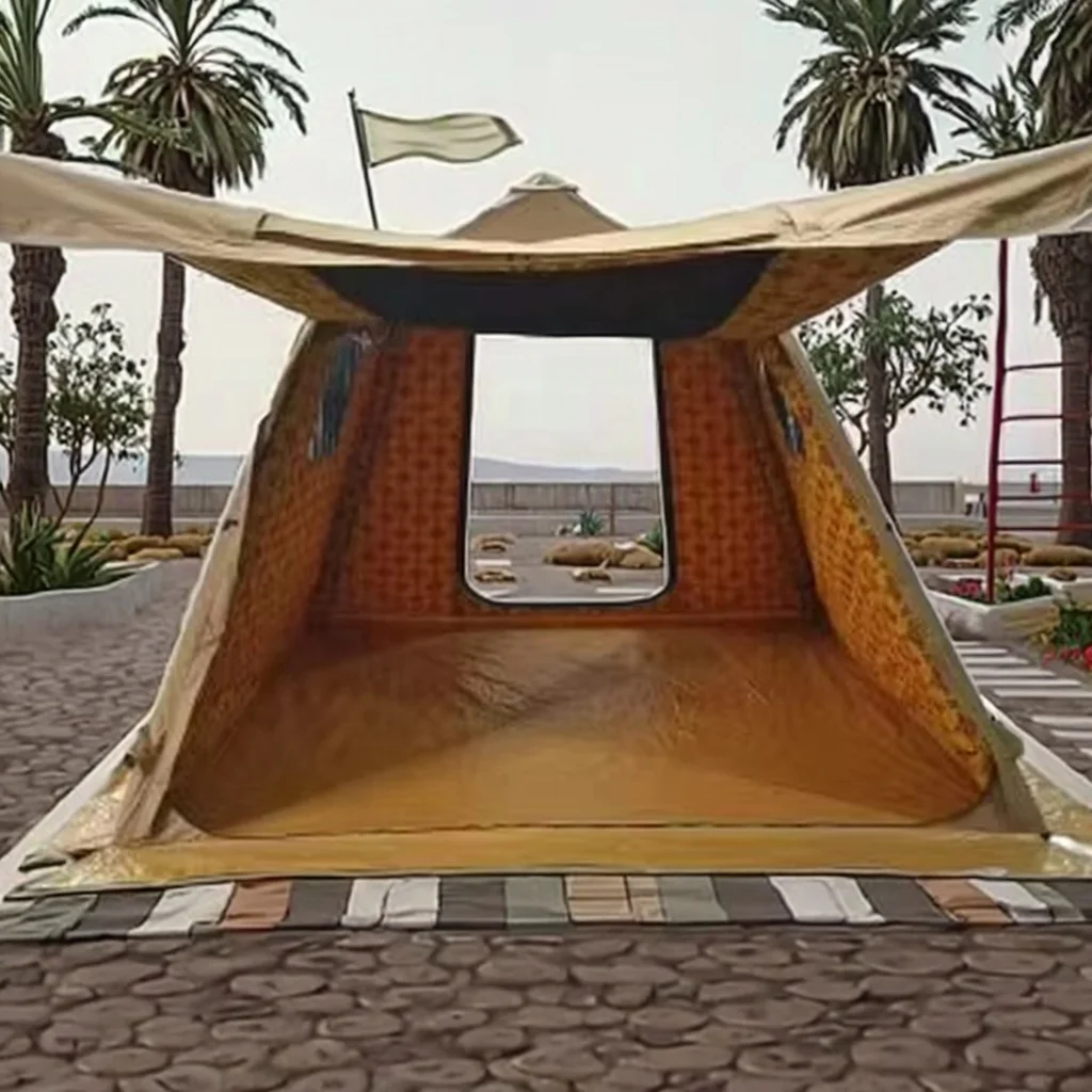 Low Price Arabic Kadi Style Large Size Air Tent 2-3 Person Inflatable Camping Glamping Tent Canvas Cotton for Outdoor Tent