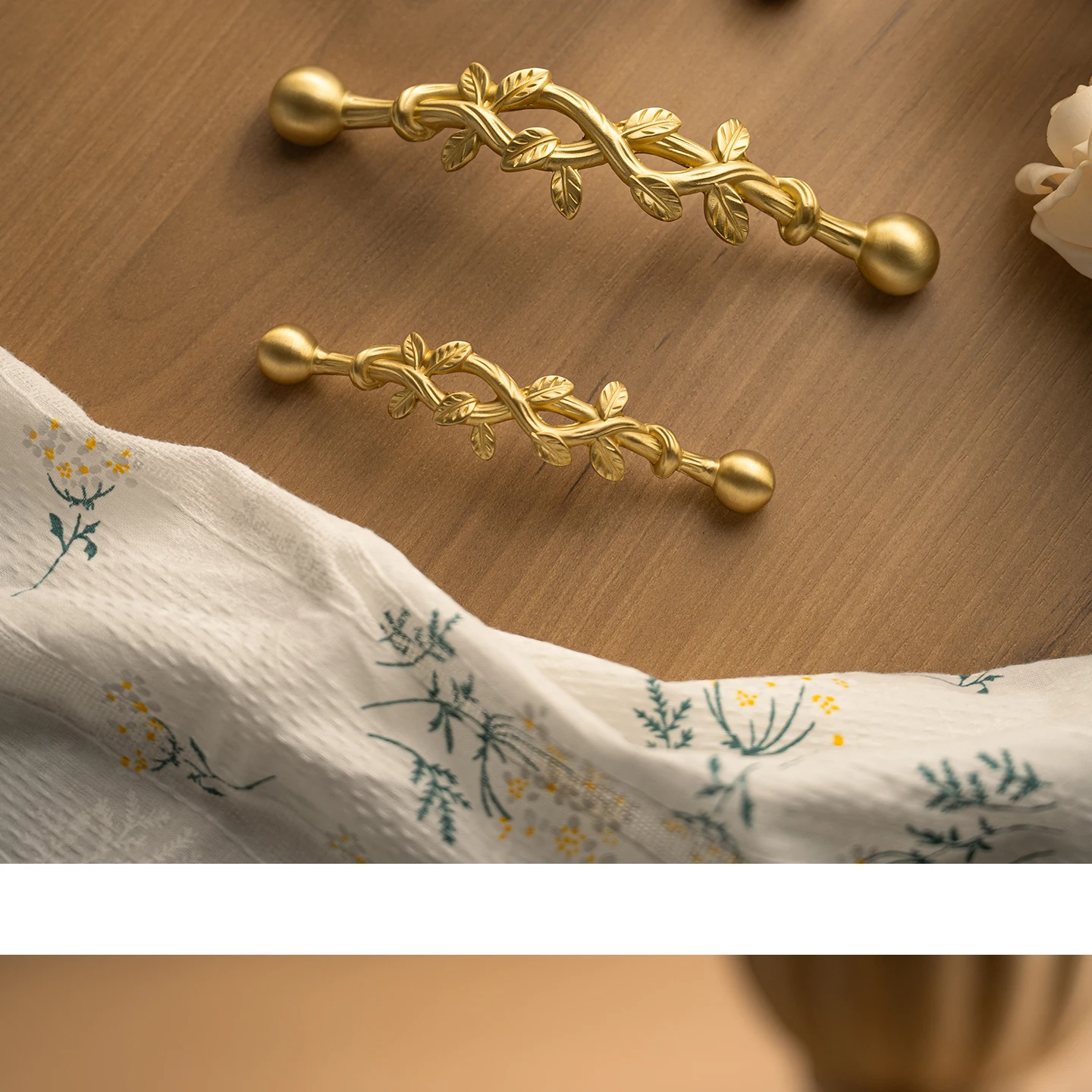 Brushed brass cabinet pull — product image 3
