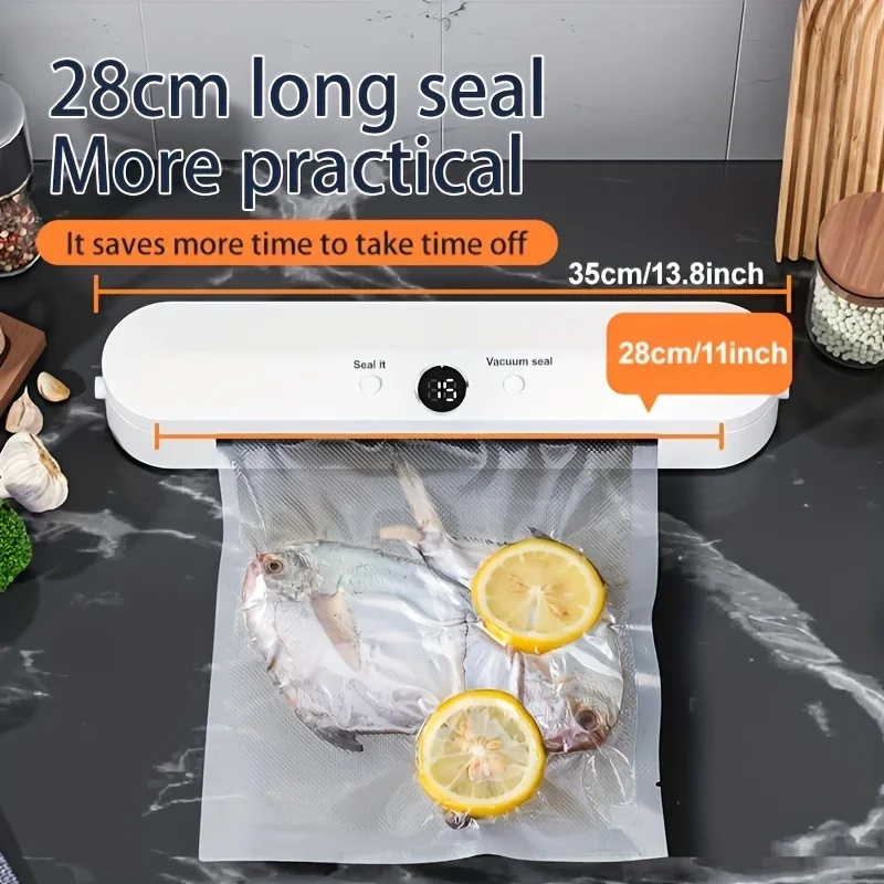 Xiaomi 2-in-1 Vacuum Sealer Dry and Wet Dual-purpose Automatic Packaging Machine Food Vacuum Sealer Food Preservator Home