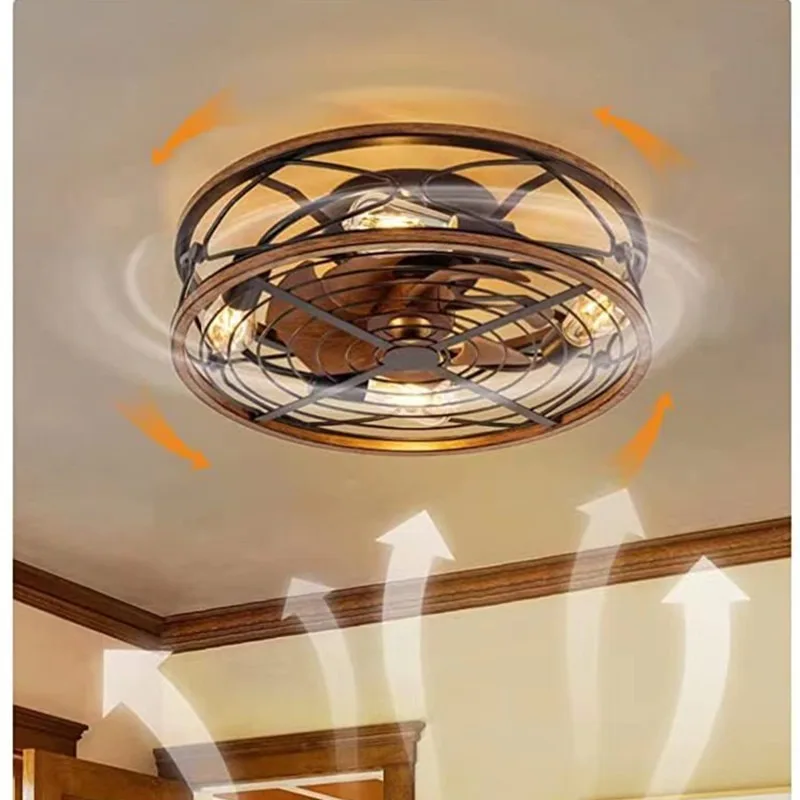 Ceiling Light Invisible Fan Living Room Study Dining Room Nordic Minimalist Modern Bedroom Ceiling Fan Energy-saving