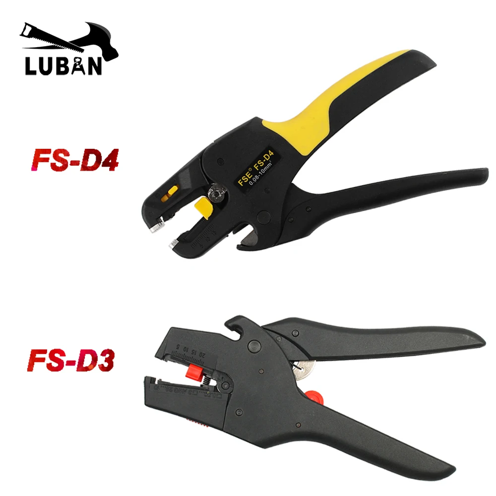 FS-D4 Self-Adjusting insulation Pliers wire cutter Wire Stripper range 0.08-10.0mm2 New model arrival Flat Nose