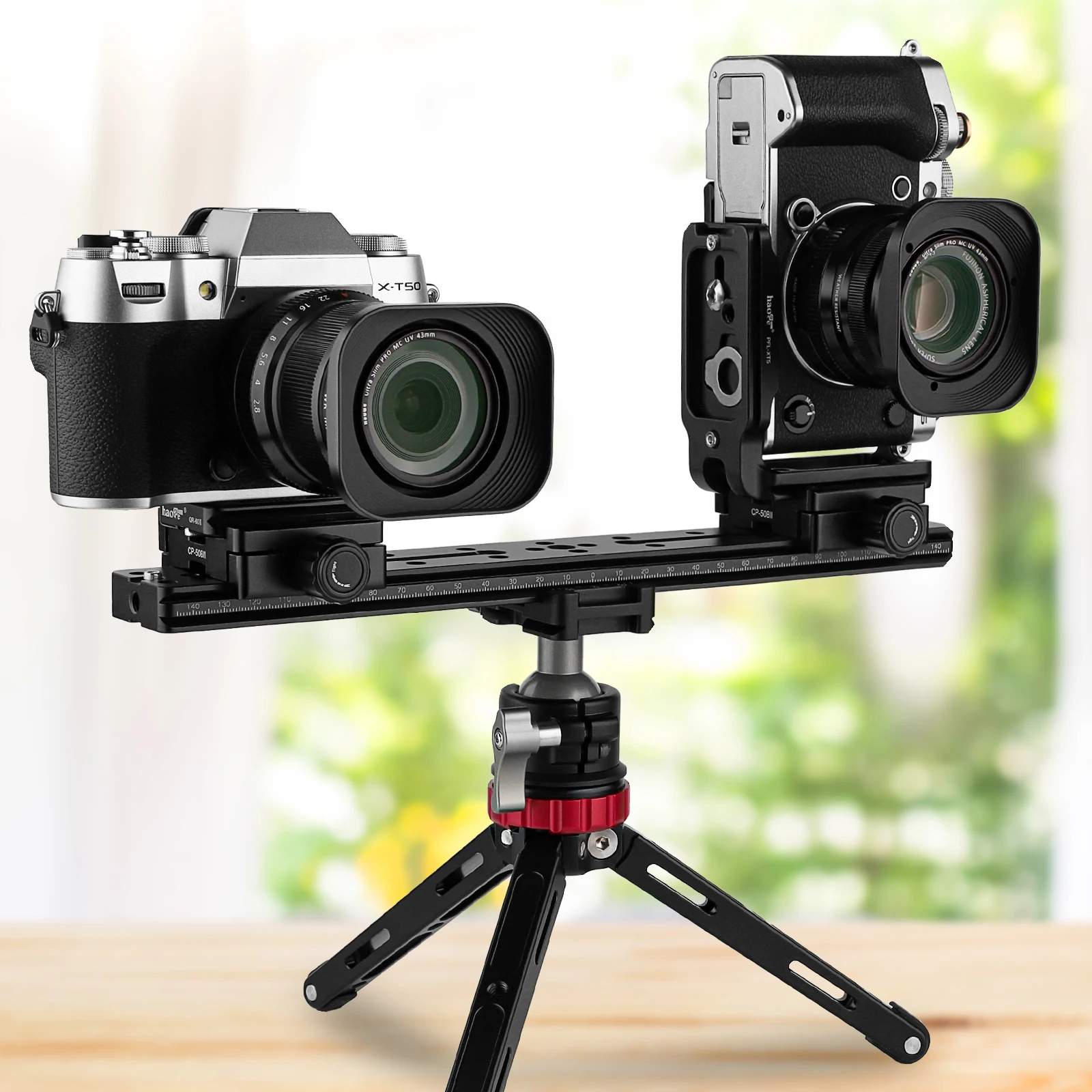 Haoge 300mm Multi-purpose Dual Dovetail Long Quick Release Extender Rail Sliding Plate for Camera Tripod Ballhead Clamp fit Arca