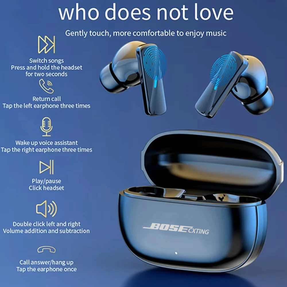 Bosecxting Wireless Bluetooth Headphone In-ear Earplugs Sleep Noise Reduction Sliding Headset Sports Game Earphones With Mic image 2