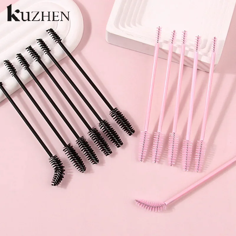 Doppelseitige Make-Up Wimpern Pinsel Einweg Wimpern Pinsel Kunststoff Griff Mascara Zauberstab Applikator Wimpern Verlängerung Werkzeuge