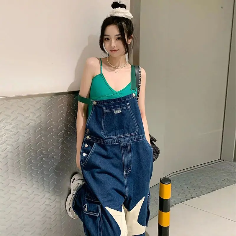 

​Youthful Elegant Star Denim Overalls Women 2026 Spring Autumn New Stylish Slim Fit Jumpsuit​