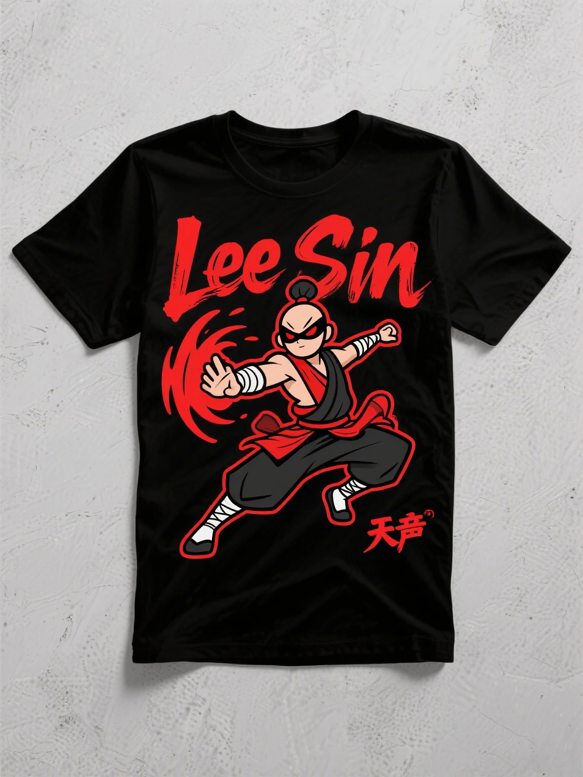 

Fashion Short Sleeve T - Shirt: Cool Lee Sin Design, A Staple for Urban Gamers Harajuku Gothic Style Print New Arrival Tee S-4XL