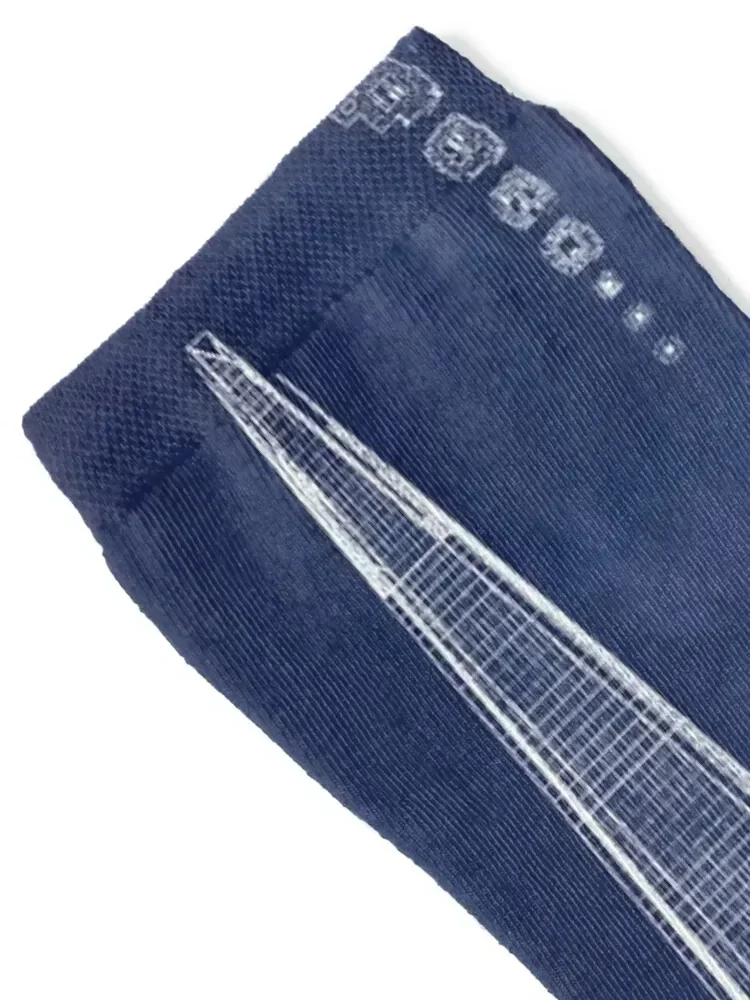 The Shard Architecture Blueprint [A] Socks Running Stockings compression cycling professional running Women Socks Men's