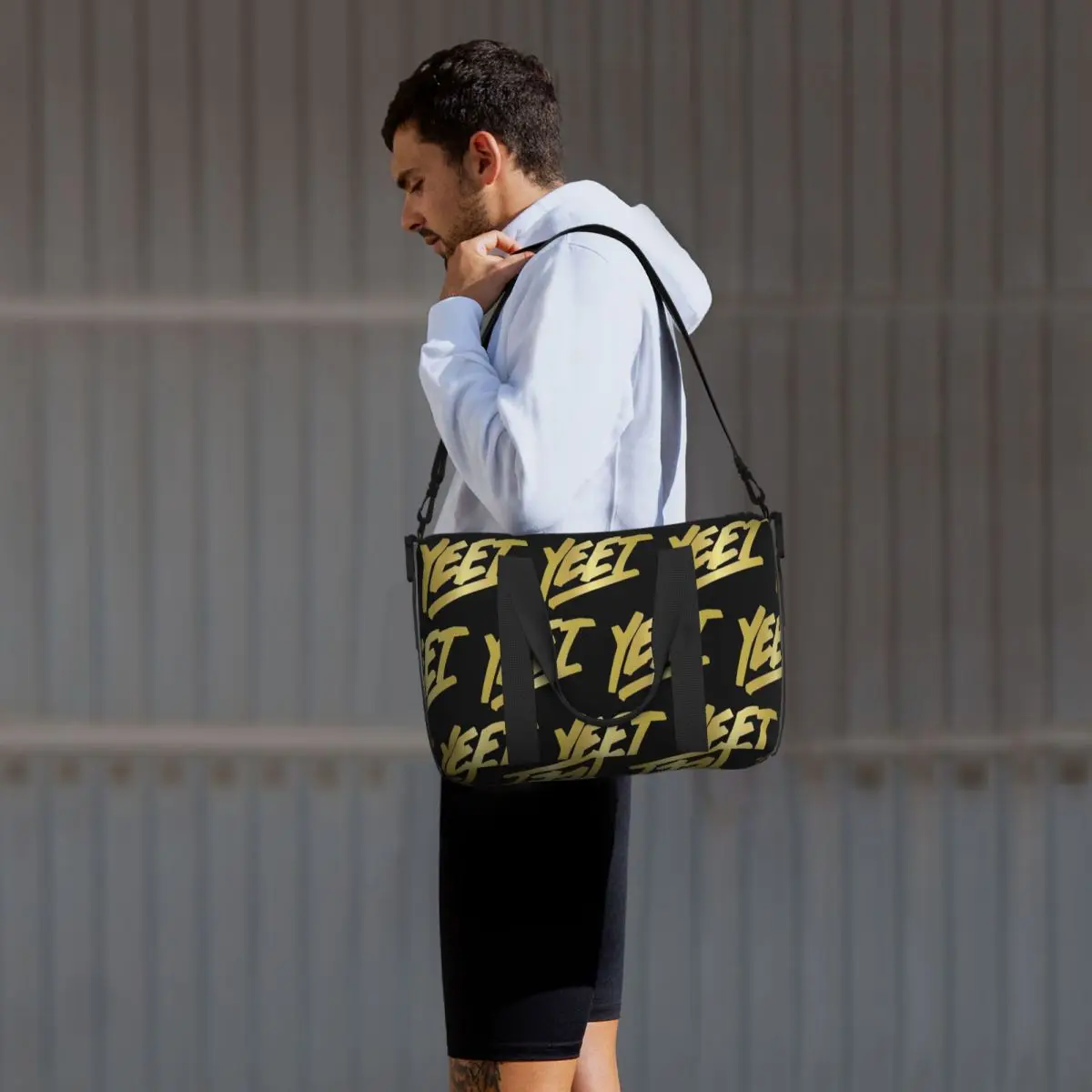 حقيبة سفر للشاطئ من Lazar Beam Jey Uso Yeet ذات سعة كبيرة لصالة الألعاب الرياضية للنساء حقيبة كتف واق من المطر للتسوق #4