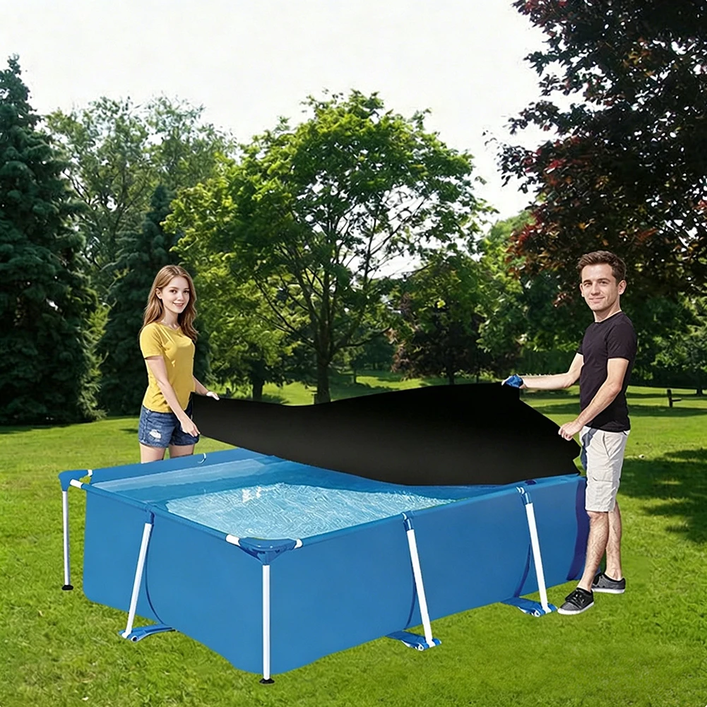 Rectangle Pool Cover For Above Ground Pools Heavy Duty 210D Oxford Sturdy Cloth Dust Proof Rain UV Protection Keep Water Clean