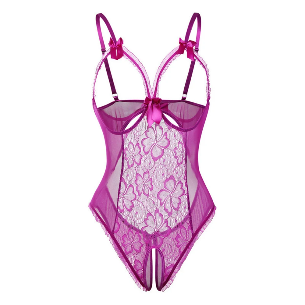 المرأة مثير الملابس الداخلية الحمالات الدانتيل إغراء جوفاء مثير سليم بذلة مفتوحة المنشعب Bodycon تنفس الملابس الداخلية #3