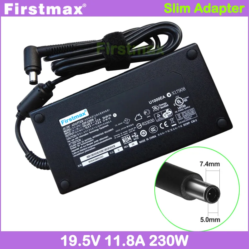 19.5V 11.8A 230W Charger for MSI WT72 6QI 6QJ 6QK 6QL 6QM MS-1782 Alpha 17 A4DE A4DEK Gaming laptop Power supply ADP-230EB T