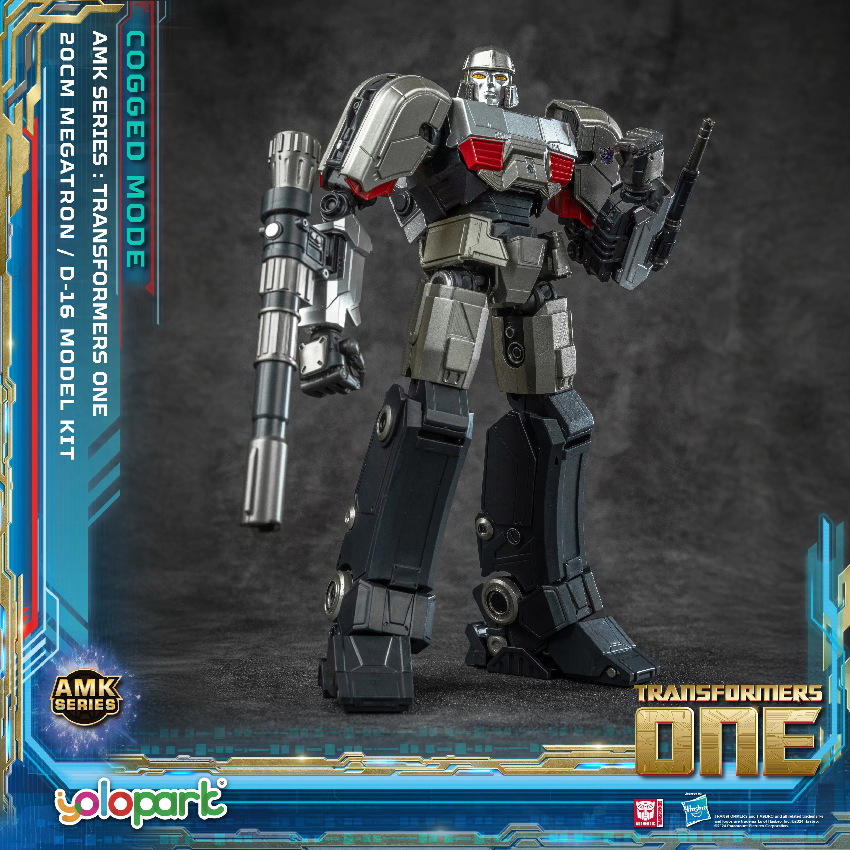 YOLOPARK Transformers One Toy Megatron Cogged Toy Gift 20cm Mode,7.87 Inch Highly Articulated No Converting Model Kit