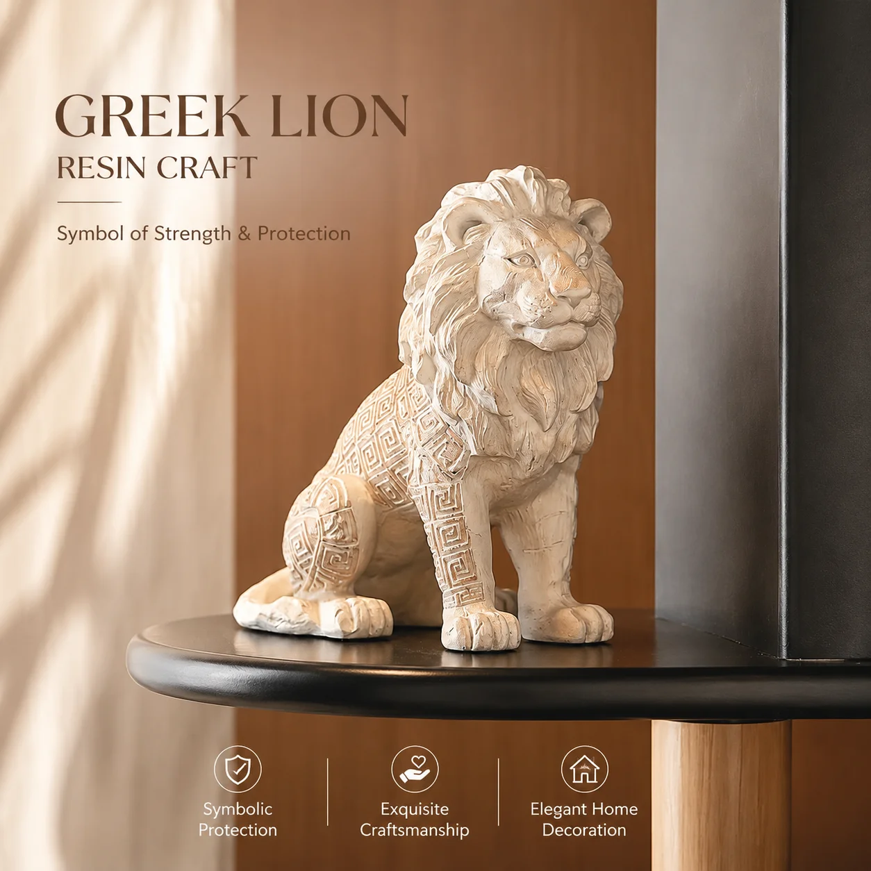 Escultura  León, Adorno  Resina, Estatua  Animal, Manualidas Creativas, Decoración  Escritorio, Decoración Nórdica pa