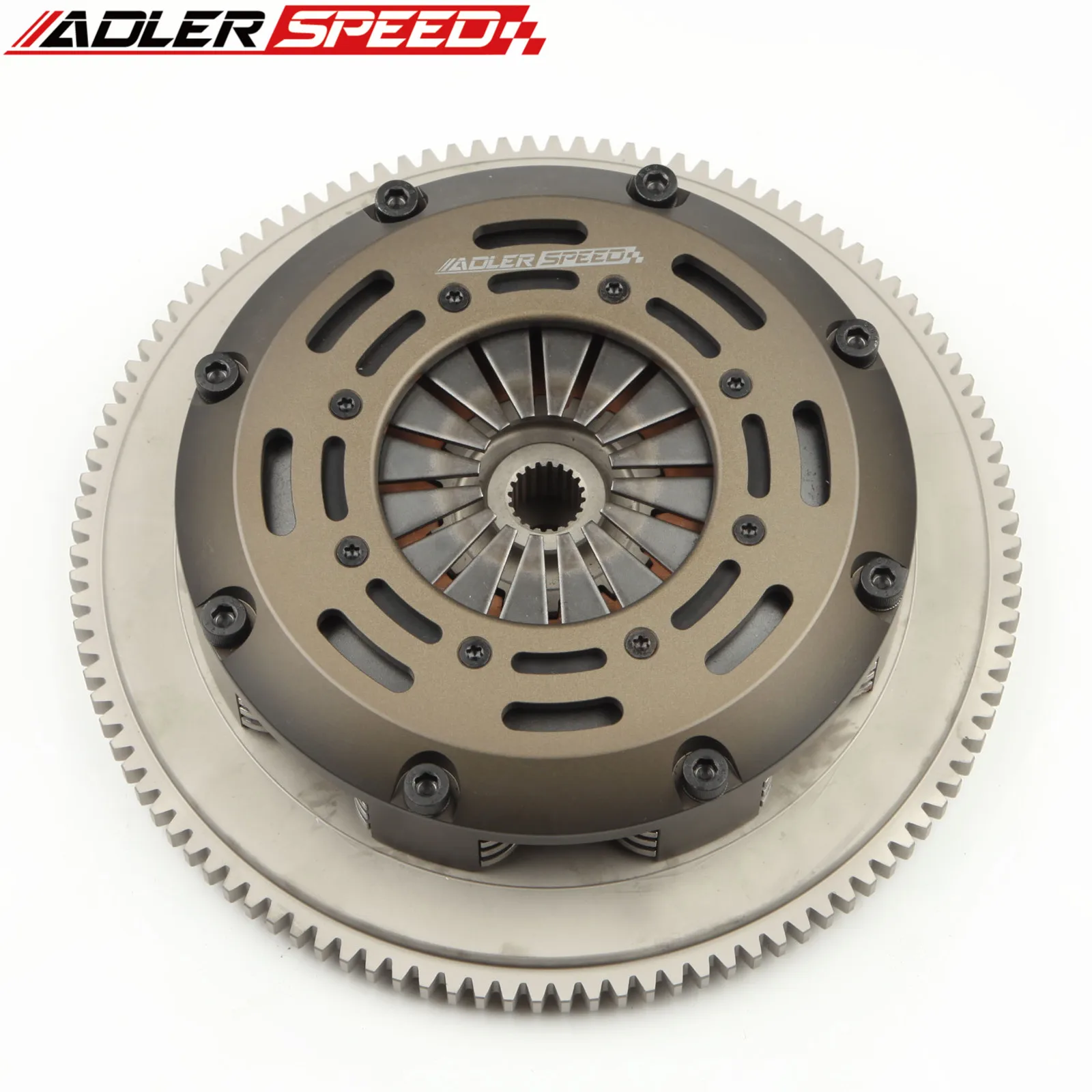 ADLERSPEED RACING CLUTCH TRIPLE DISK KIT +FLYWHEEL For 92-1999 MITSUBISHI ECLIPSE GST FWD 7 Bolt Crank