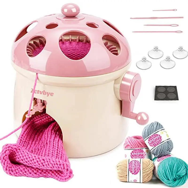 

32-игольная вязальная машина, наборы грибов для взрослых и детей, машина для плетения крючком своими руками для носков, шапок и шарфов