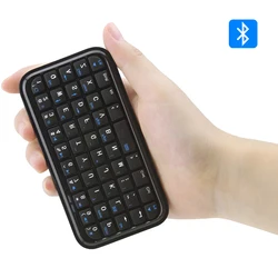 Wireless Bluetooth 3.0 Keyboard Rechargeable Type-C Port Mini Slim Travel Size Keypad 49 Keys Keyboard for Tablets Smartphone