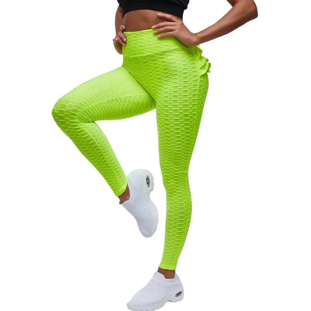 Women Sexy Open Crotch Leggings Ruffle Edge Invisible Zippers Push Up Sport Pants Fitness Clubwear High Rise Crotchless Panties