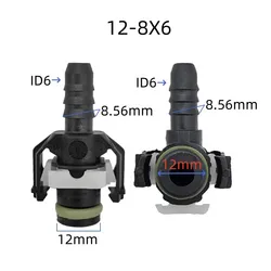 high quality 12-8X6 8*6 plastic connector fuel line quick connector for shaanqi delong EFI car for big truck heavy truck 2 PCS