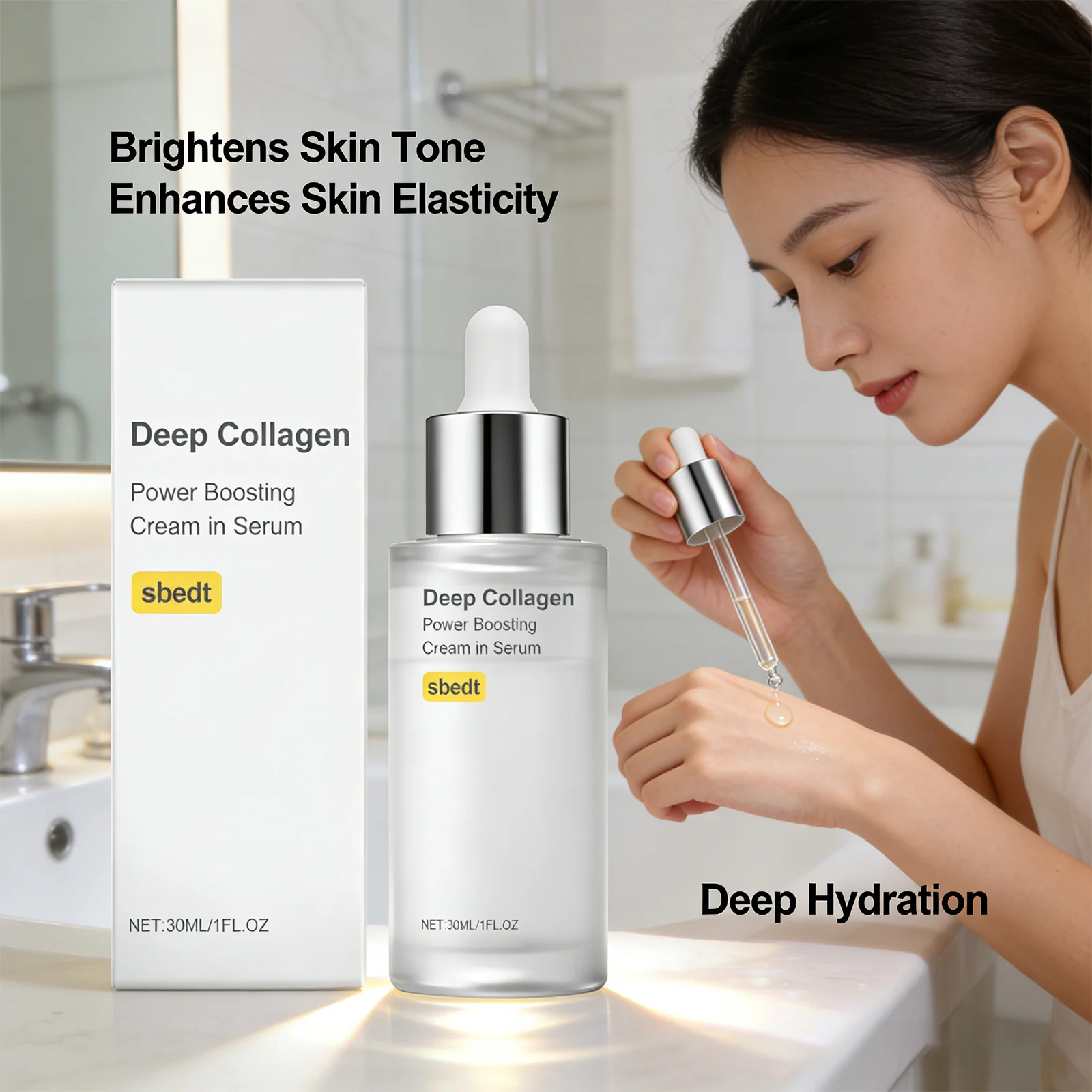Collagen Moisturizing Essence Smoothing Skin Fine Lines Relieve Dryness Improve Skin Smoothnes Nourishing Daily Skin Care Serum
