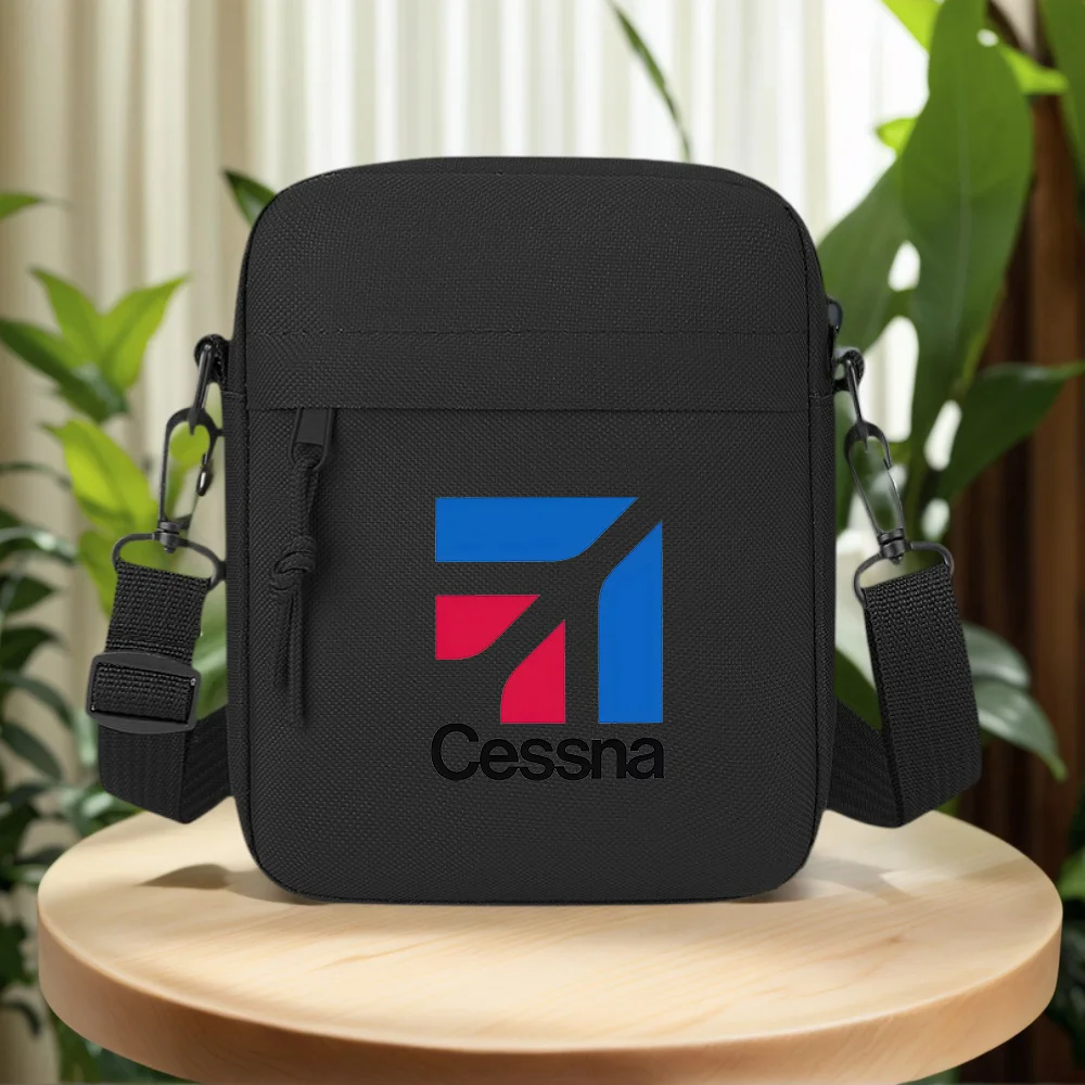 Abstract geometric design blue red blocks Men Crossbody Bag Single Shoulder Women Cartoon Anime Film Printing Design Unisex
