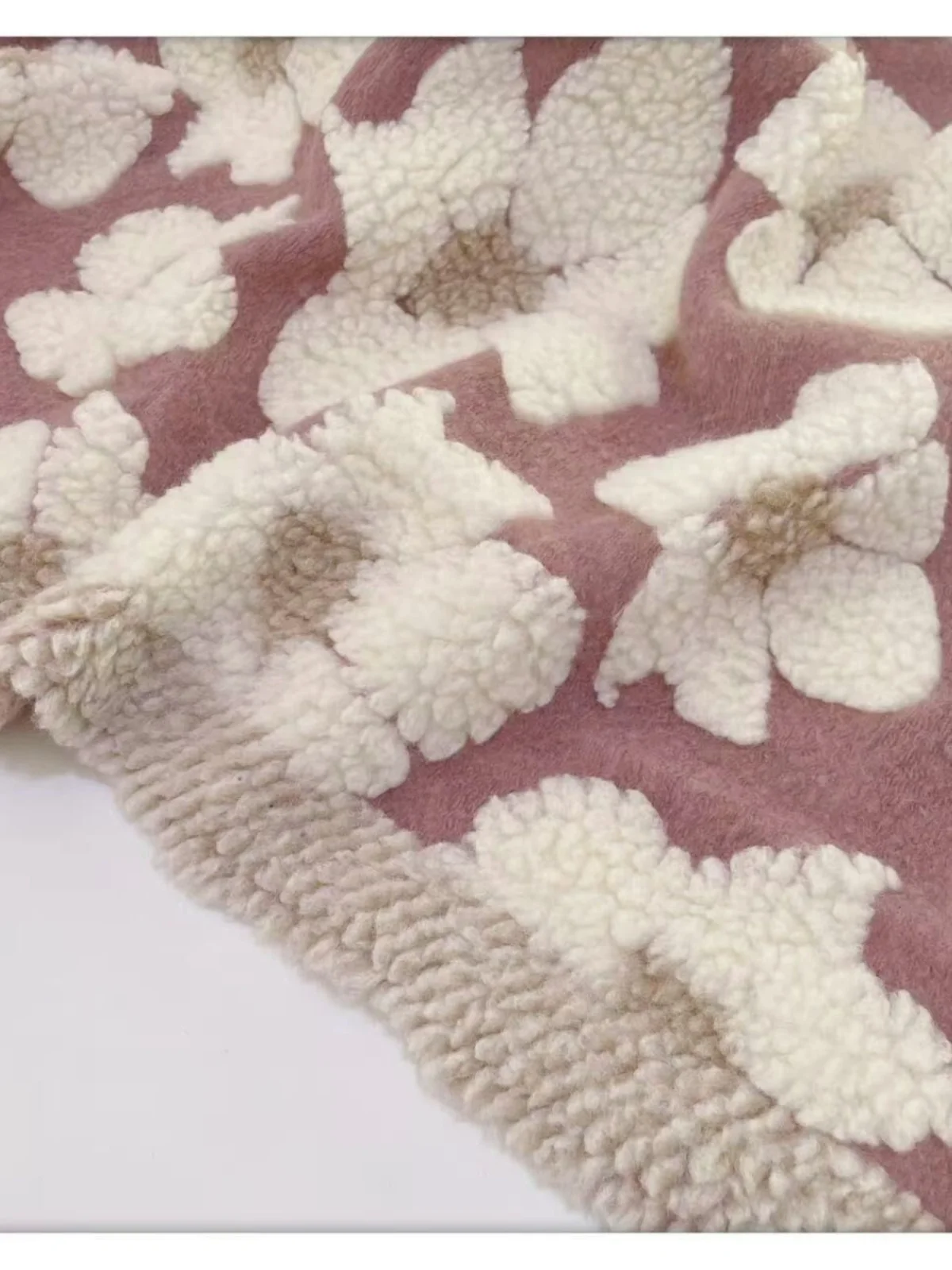 

Трикотажная ткань 3D с узором под овчину, шерстяной твид, домашняя ткань для рукоделия, европейский стиль, искусственное волокно