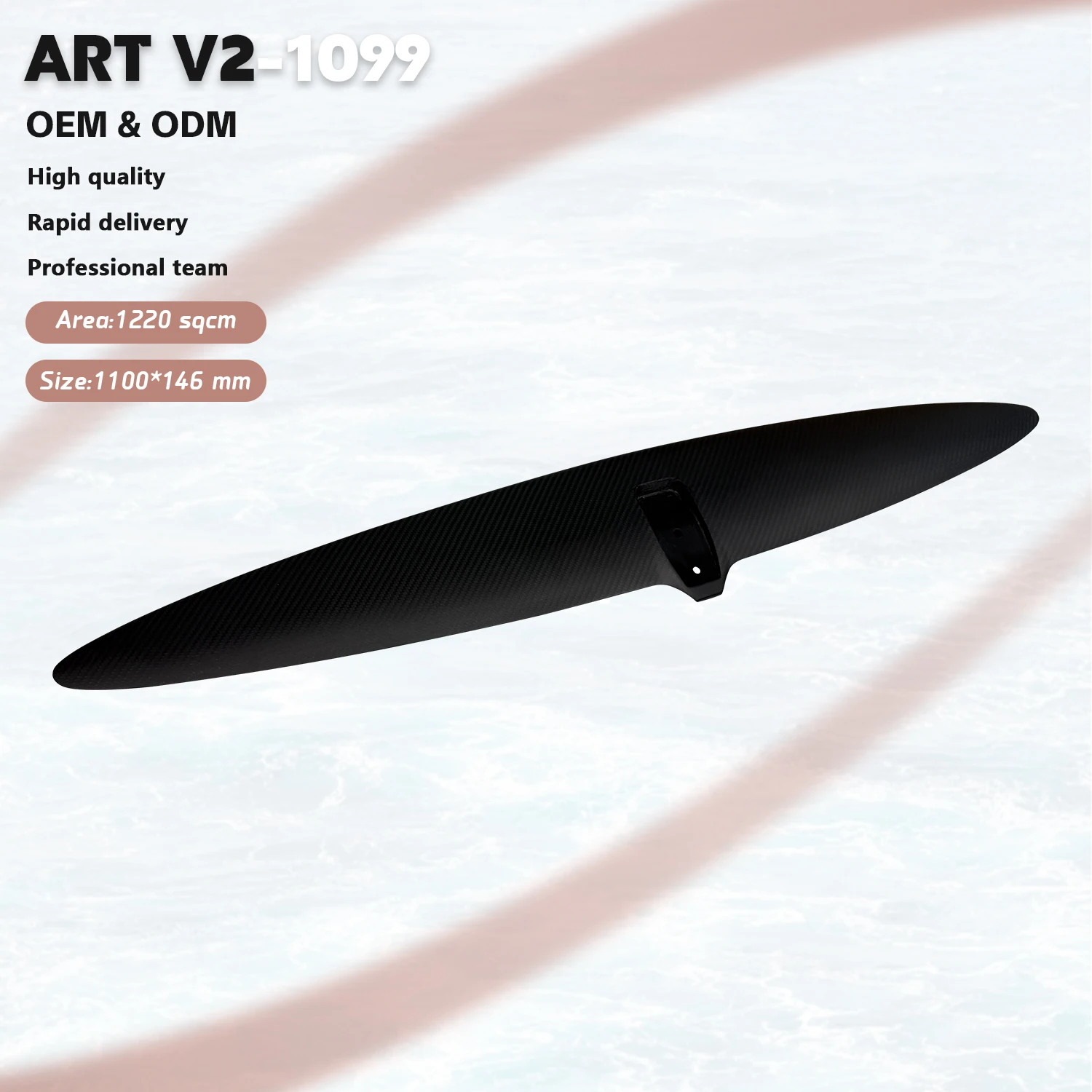 

Advanced ART V2 1099 High Aspect Hydrofoil Wing Smooth Glide, Pumping Efficiency And Exceptional Speed Control In Wingfoil