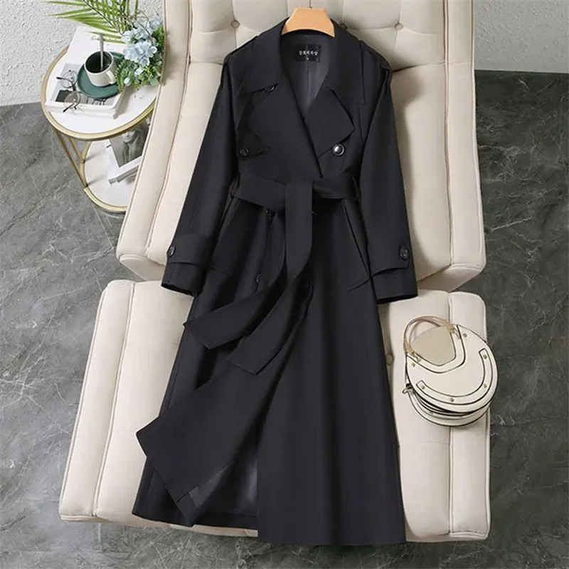 

Супер красивый серый плащ для женщин средней длины, стиль 202, ранняя осень, новый корейский стиль, короткое высококачественное пальто с лацканами