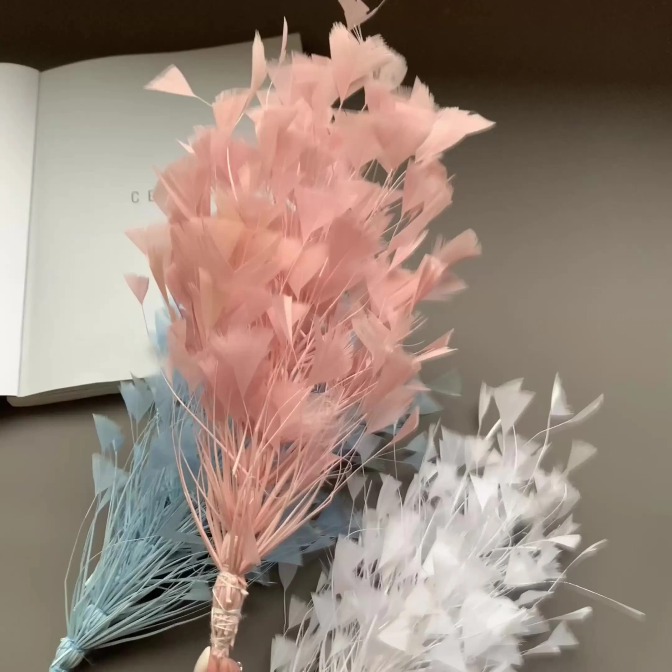 

Handmade Turkey Feather Natural Bouquet With Goose Feathers For Millinery Hat Making Fascinators Wedding Decoration